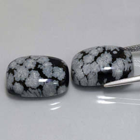 Pedras preciosas de obsidiana floco de neve multicolorido natural de  ct, almofada cortada, opaco