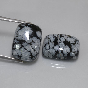 Pedras preciosas de obsidiana floco de neve multicolorido natural de  ct, almofada cortada, opaco