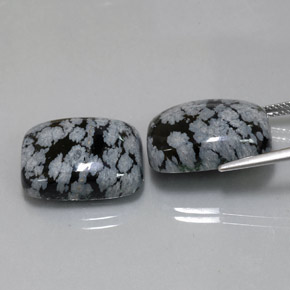 Pedras preciosas de obsidiana floco de neve multicolorido natural de  ct, almofada cortada, opaco