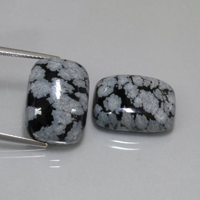 Pedras preciosas de obsidiana floco de neve multicolorido natural de  ct, almofada cortada, opaco