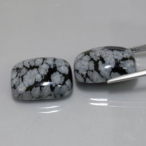 Pedras preciosas de obsidiana floco de neve multicolorido natural de  ct, almofada cortada, opaco