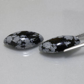 Pedras preciosas de obsidiana floco de neve preto natural de  ct, marquise, opaco