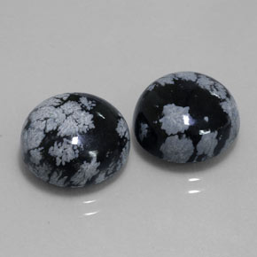 Pedras preciosas de obsidiana floco de neve multicolorido natural de  ct, corte redondo, opaco
