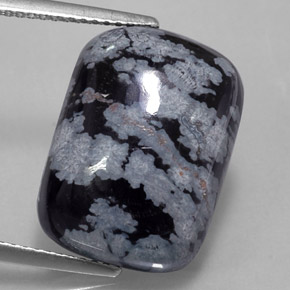 Obsidiana floco de neve multicolorido natural 10,37ct, almofada cortada, opaco