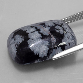 Obsidiana floco de neve multicolorido natural 10,37ct, almofada cortada, opaco