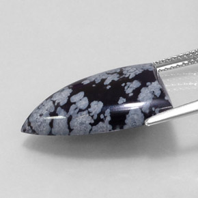 Obsidiana floco de neve multicolorido natural 9,17ct, forma extravagante, opaco