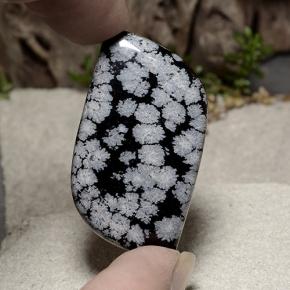 Obsidiana Floco de Neve Floco de neve Natural 43.74ct, Forma extravagante, Opaco