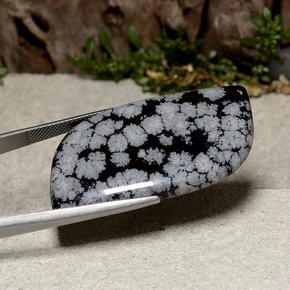 Obsidiana Floco de Neve Floco de neve Natural 43.74ct, Forma extravagante, Opaco