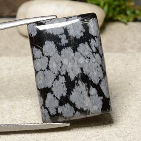 Obsidiana floco de neve multicolorido natural 24,05ct, baguete, opaco