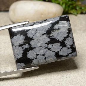 Obsidiana floco de neve multicolorido natural 24,05ct, baguete, opaco