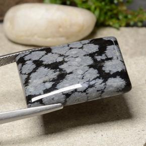 Obsidiana floco de neve multicolorido natural 24,05ct, baguete, opaco
