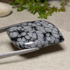 Obsidiana Floco de Neve Floco de neve Natural 33.41ct, Forma extravagante, Opaco