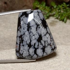 Obsidiana floco de neve multicolorido natural 26,02ct, forma extravagante, opaco
