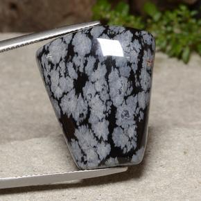 Obsidiana floco de neve multicolorido natural 26,02ct, forma extravagante, opaco