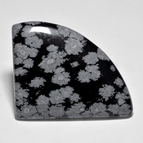 Obsidiana floco de neve multicolorido natural 44,61ct, forma extravagante, opaco