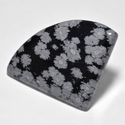 Obsidiana floco de neve multicolorido natural 44,61ct, forma extravagante, opaco