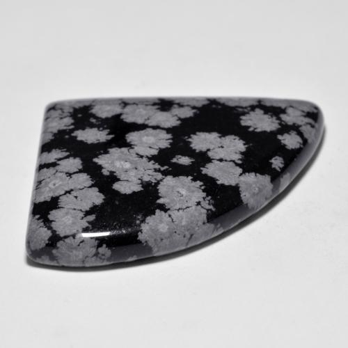 Obsidiana floco de neve multicolorido natural 44,61ct, forma extravagante, opaco