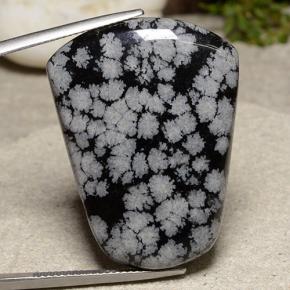 Obsidiana Floco de Neve Multicolorido Natural 37.24ct, Forma extravagante, Opaco