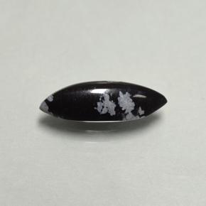 Obsidiana floco de neve multicolorido natural 1,92ct, marquise, opaco