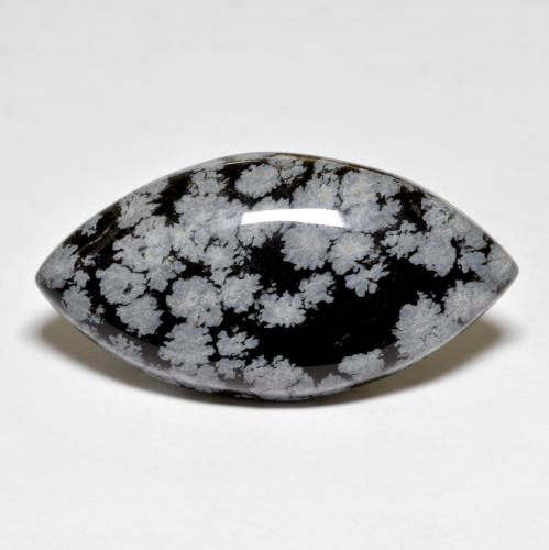 Obsidiana floco de neve multicolorido natural 34,59ct, marquise, opaco