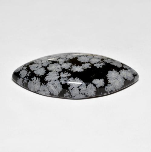 Obsidiana floco de neve multicolorido natural 34,59ct, marquise, opaco
