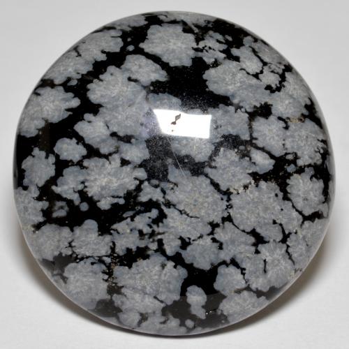 Obsidiana Floco de Neve Multicolorido Natural 28.64ct, Corte Redondo, Opaco