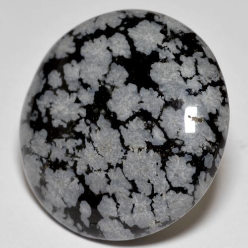 Obsidiana Floco de Neve Multicolorido Natural 28.64ct, Corte Redondo, Opaco