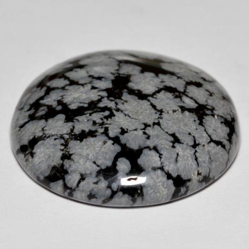 Obsidiana Floco de Neve Multicolorido Natural 28.64ct, Corte Redondo, Opaco