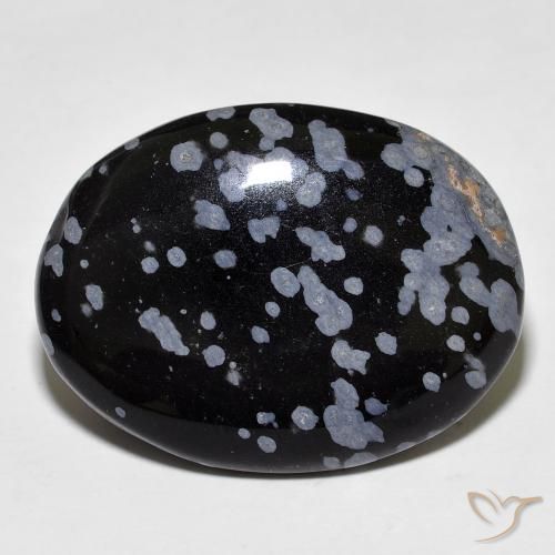 Obsidiana Floco de Neve Multicolorido Natural 20.88ct, Corte Oval, Opaco