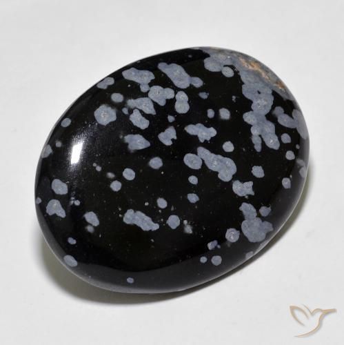 Obsidiana Floco de Neve Multicolorido Natural 20.88ct, Corte Oval, Opaco