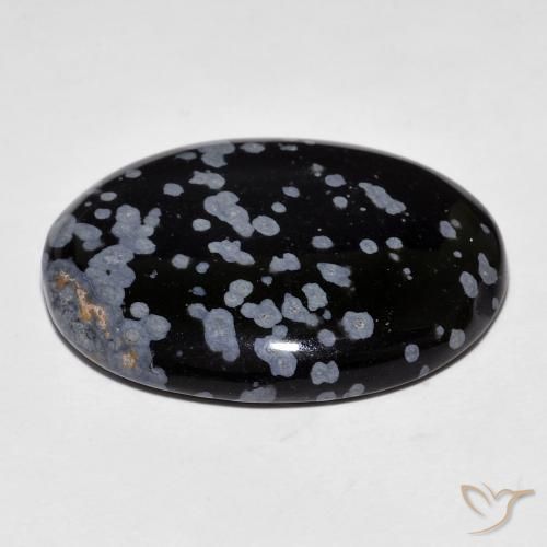 Obsidiana Floco de Neve Multicolorido Natural 20.88ct, Corte Oval, Opaco
