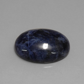 Sodalita azul natural 11,75ct, corte oval, opaco