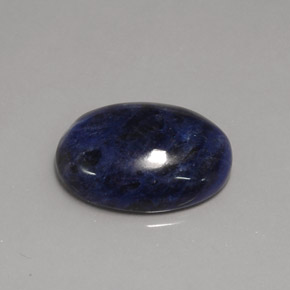 Sodalita azul natural 12,23ct, corte oval, opaco