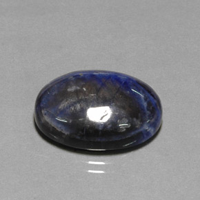 Sodalita azul natural 12,79ct, corte oval, opaco