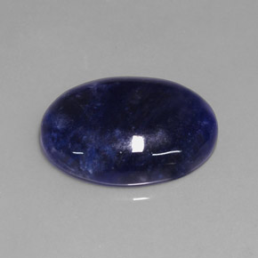 Sodalita azul natural 11,35ct, corte oval, opaco