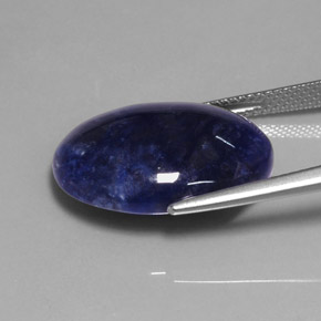 Sodalita azul natural 11,35ct, corte oval, opaco