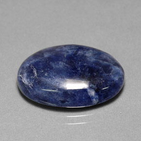 Sodalita azul natural 10,96ct, corte oval, opaco