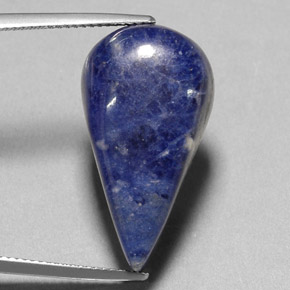 Sodalita Violeta Azul Natural 20.77ct, Formato de pêra, Opaco