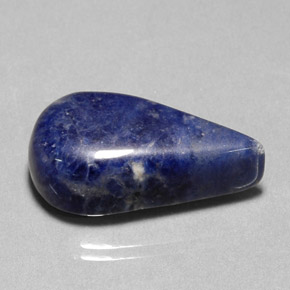 Sodalita Violeta Azul Natural 20.77ct, Formato de pêra, Opaco