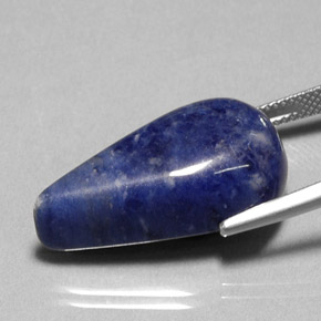 Sodalita Violeta Azul Natural 20.77ct, Formato de pêra, Opaco