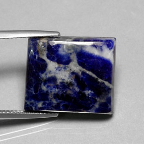 Sodalita azul natural 16,13ct, baguete, opaco
