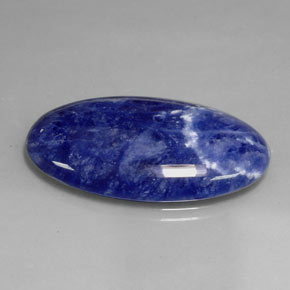 Sodalita azul natural 23,94ct, corte oval, opaco