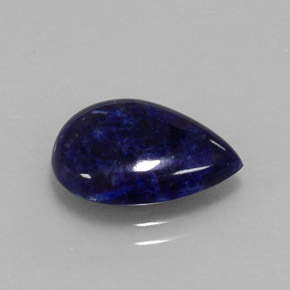 Sodalita azul natural 3,20ct, formato de pêra, opaco