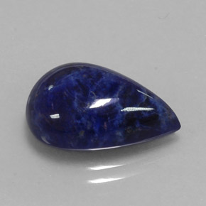 Sodalita azul natural 5,58ct, formato de pêra, opaco