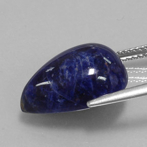 Sodalita Violeta Azul Natural 9.48ct, Formato de pêra, Opaco