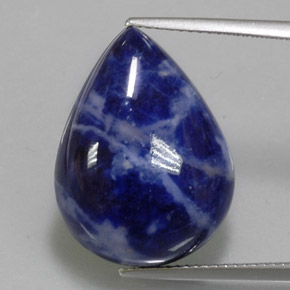 Sodalita Violeta Azul Natural 14.54ct, Formato de pêra, Opaco