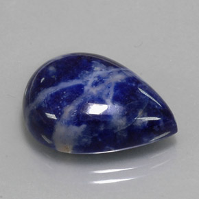Sodalita Violeta Azul Natural 14.54ct, Formato de pêra, Opaco
