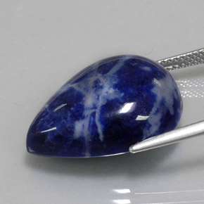 Sodalita Violeta Azul Natural 14.54ct, Formato de pêra, Opaco