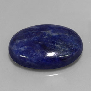 Sodalita azul violeta natural 41,08ct, corte oval, opaco