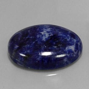 Sodalita azul natural 44,71ct, corte oval, opaco